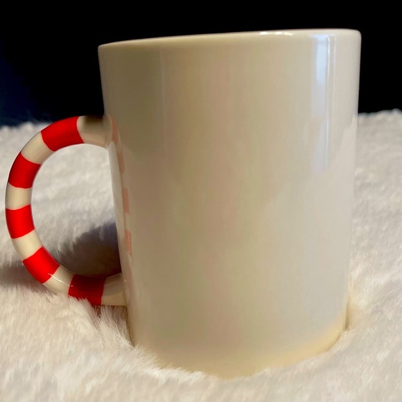 NEW Starbucks Candy Cane Christmas Coffee Mug Pink Doves Black Mermaid Holly - Picture 2 of 8
